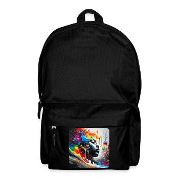 Femme dans le style graffiti - Sac à dos - noir - Devant