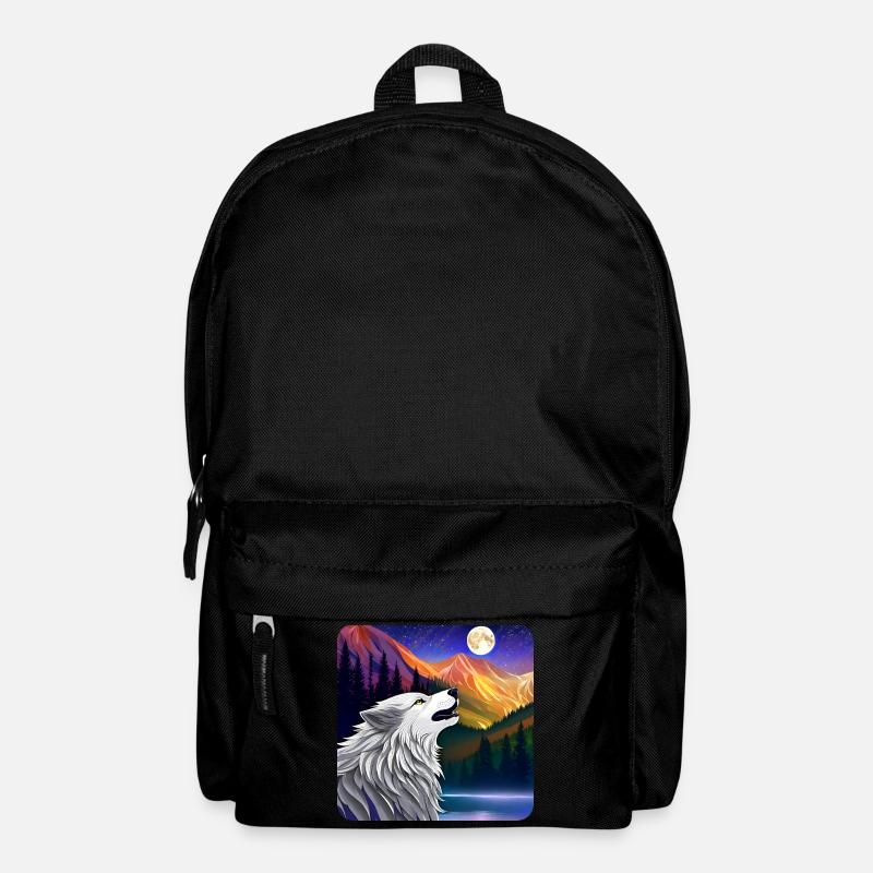 Stolzer Wolf Spiritanimal - Rucksack - Schwarz