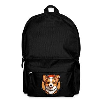 Dog Christmas Design - Kawaii Style - Backpack - black - Front
