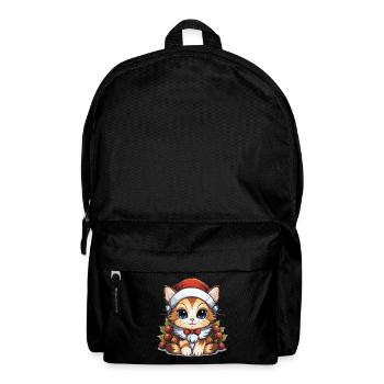 Cat Christmas Design - Kawaii Style - Backpack - black - Front