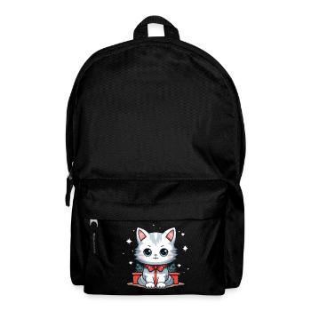 Cat Christmas Design - Kawaii Style - Backpack - black - Front