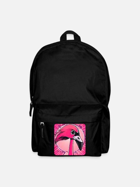 Pinker Flamingo - Rucksack - Schwarz