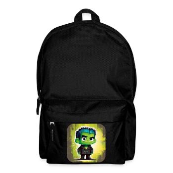 Cute little green monster - Backpack - black - Front