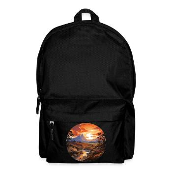 Landscape - Illustration - Backpack - black - Front