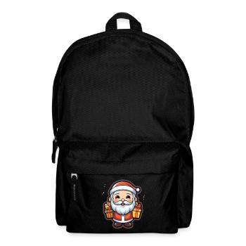 Weihnachtsmann Design - Kawaii Style - Rucksack - Schwarz - Vorne