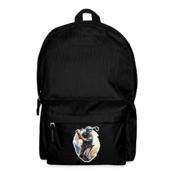 Joueur de golf - Illustration - Sac à dos - noir - Devant