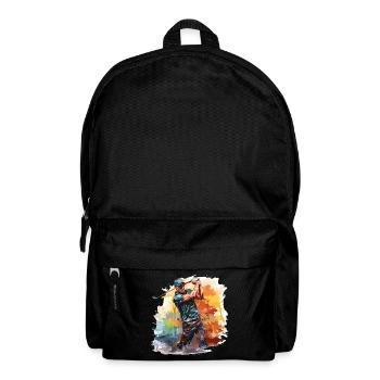 Joueur de golf - Illustration - Sac à dos - noir - Devant