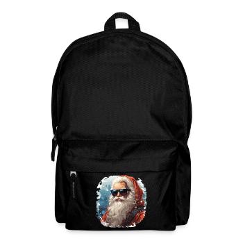 Père Noël - illustration - Sac à dos - noir - Devant