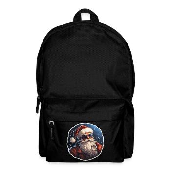 Père Noël - illustration - Sac à dos - noir - Devant