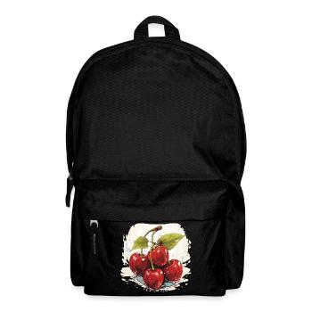 Kirsche - Illustration - Rucksack - Schwarz - Vorne
