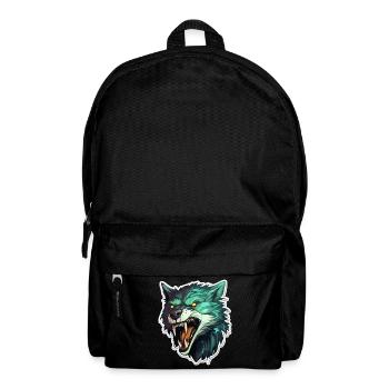 Wolf - Illustration - Rucksack - Schwarz - Vorne