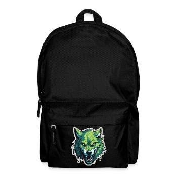 Wolf - Illustration - Rucksack - Schwarz - Vorne