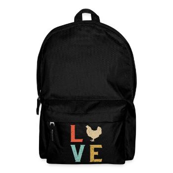 I love chickens - Backpack - black - Front