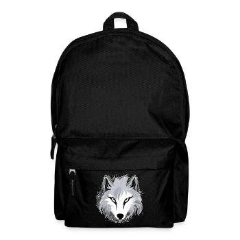 Wolf - Illustration - Rucksack - Schwarz - Vorne