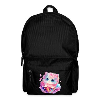Katze - Illustration - Rucksack - Schwarz - Vorne