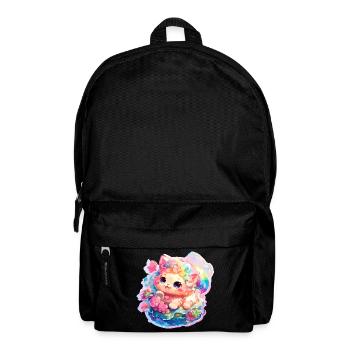 Chat - illustration - Sac à dos - noir - Devant