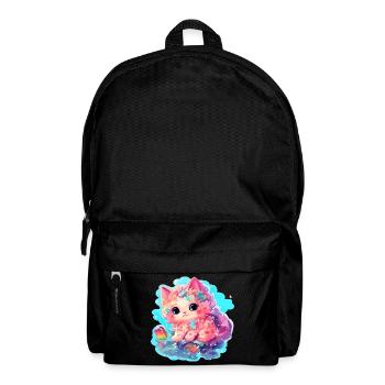 Katze - Illustration - Rucksack - Schwarz - Vorne