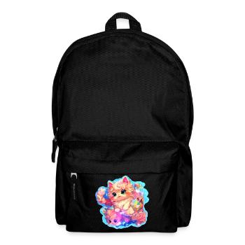 Katze - Illustration - Rucksack - Schwarz - Vorne