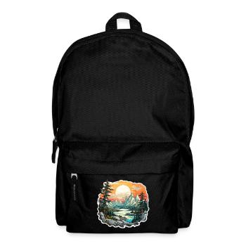 Paysage - Illustration - Sac à dos - noir - Devant
