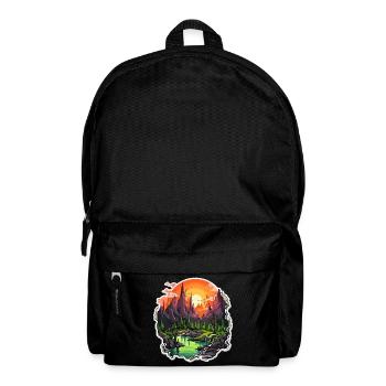 Paysage - Illustration - Sac à dos - noir - Devant