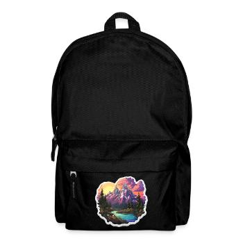 Paysage - Illustration - Sac à dos - noir - Devant