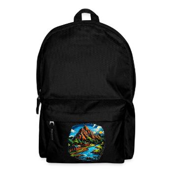 Landscape - Illustration - Backpack - black - Front