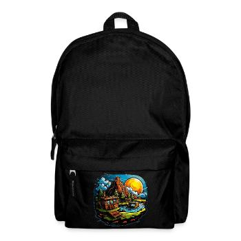 Landscape - Illustration - Backpack - black - Front