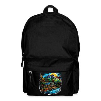 Paysage - Illustration - Sac à dos - noir - Devant