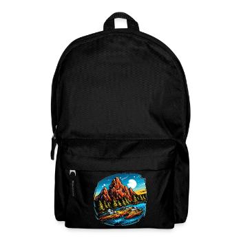 Paysage - Illustration - Sac à dos - noir - Devant