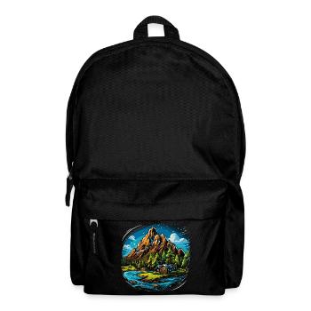 Paysage - Illustration - Sac à dos - noir - Devant