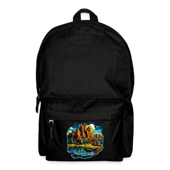 Paysage - Illustration - Sac à dos - noir - Devant