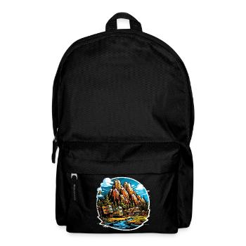 Paysage - Illustration - Sac à dos - noir - Devant