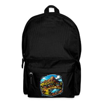 Paysage - Illustration - Sac à dos - noir - Devant