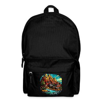 Paysage - Illustration - Sac à dos - noir - Devant