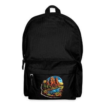 Landscape - Illustration - Backpack - black - Front