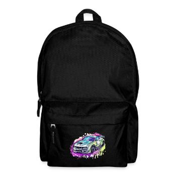 Car - Illustration - Backpack - black - Front