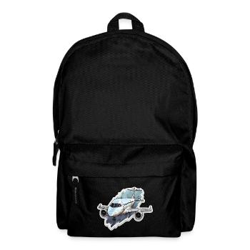 Airplane - illustration - Backpack - black - Front