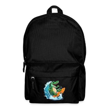 Croco sur la plage - Sac à dos - noir - Devant