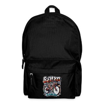 Selten Radlos - Fahrrad Illustration - Rucksack - Schwarz - Vorne