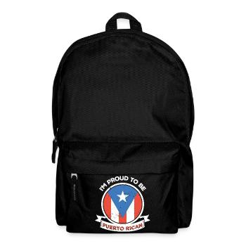 Puerto Rico Flagge | Puerto Ricaner Geschenkideen - Rucksack - Schwarz - Vorne