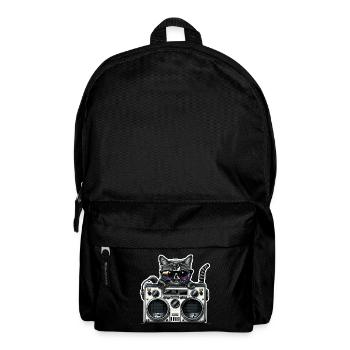 Chat cool - Sac à dos - noir - Devant