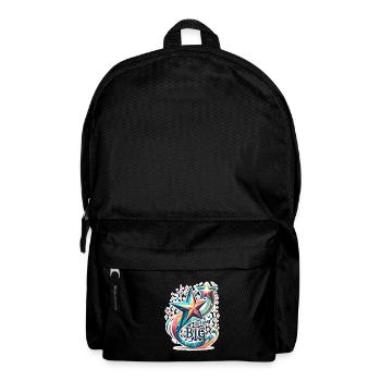 Rêvez grand - Illustration d’étoile filante - Sac à dos - noir - Devant