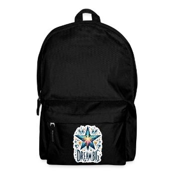 Rêvez grand - Illustration d’étoile filante - Sac à dos - noir - Devant
