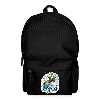 Rêvez grand - Illustration d’étoile filante - Sac à dos - noir - Devant