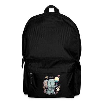 Bébé éléphant amour - Sac à dos - noir - Devant