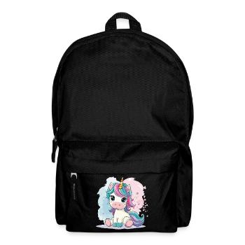 Licorne Mignon Mignon Bébé Enfants Licornes Dessin Animé - Sac à dos - noir - Devant