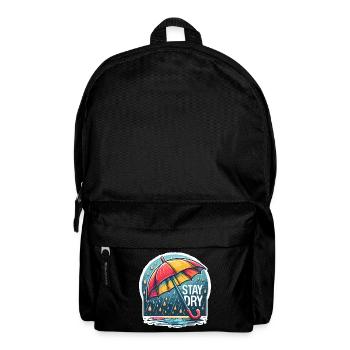 Stay Dry - Umbrella Illustration - Backpack - black - Front