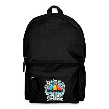 Stay Dry - Umbrella Illustration - Backpack - black - Front