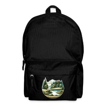 Landscape - Illustration - Backpack - black - Front