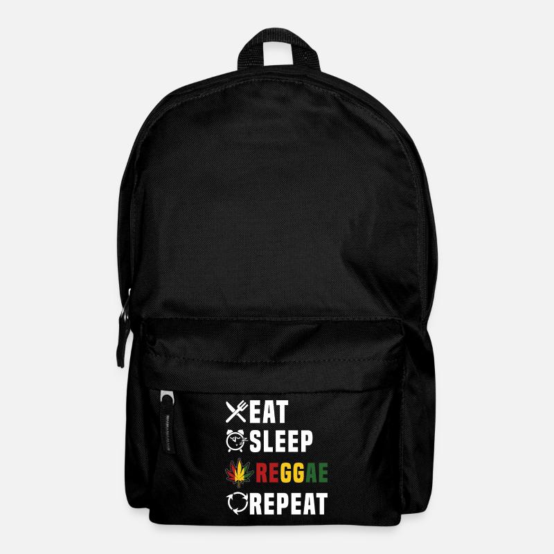eat sleep reggae repeat - Rucksack - Schwarz